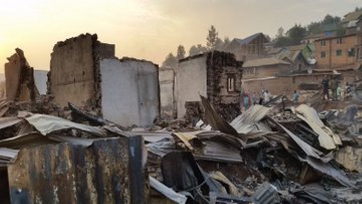 RDC-Sud-Kivu: Des dizaines de maisons partent en feu à Bukavu