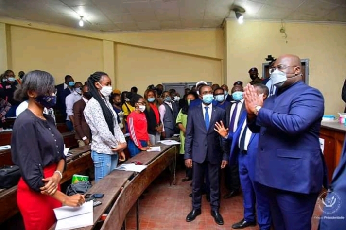 RDC : F. Tshisekedi promet d’améliorer les conditions d’études des étudiants de l’UNIKIN
