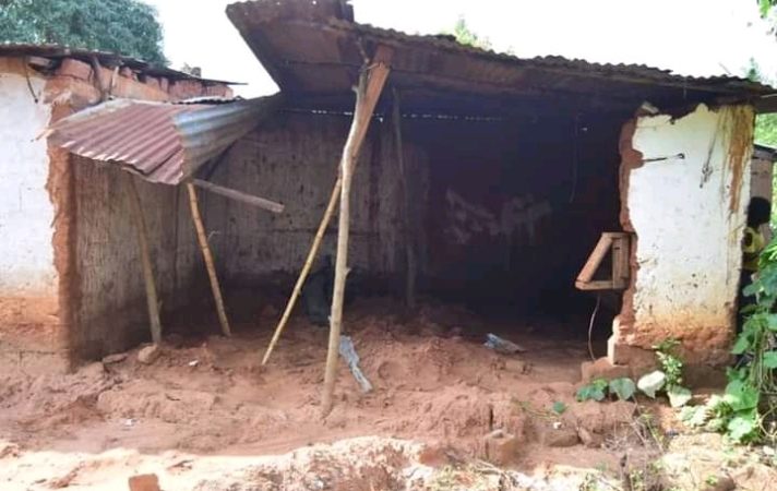 RDC-Lomami : des pluies diluviennes causent  des dégâts  à Bakwa Mulumba