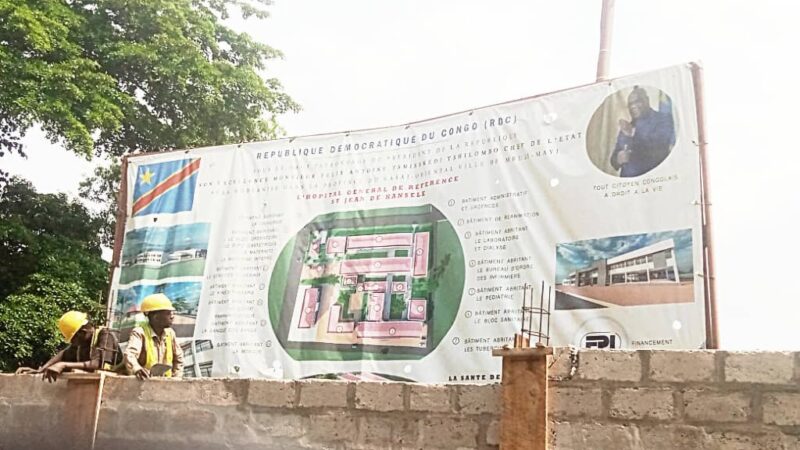 Kasaï oriental : 10 bâtiments déjà construits dont 8 en élévation des murs à l’hôpital général de référence Saint Jean-Baptiste