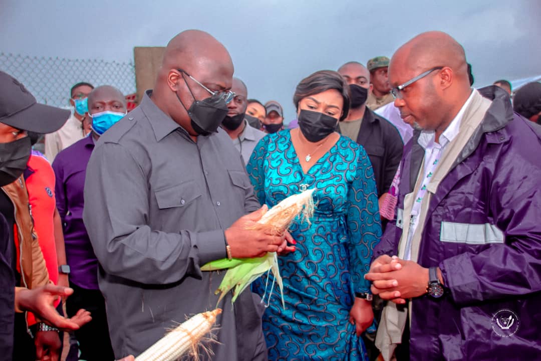 Kasaï oriental :  à Nkuadi, le président Félix Tshisekedi a visité les travaux exécutés dans le cadre du Programme volontariste agricole