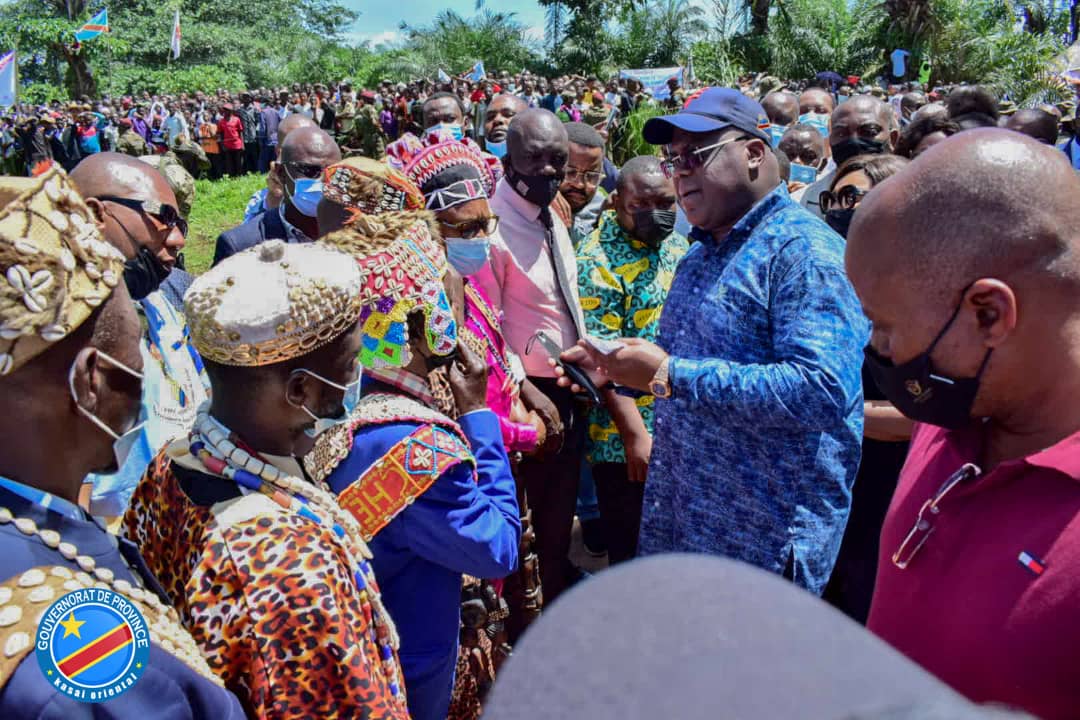 Kasaï oriental : à Mupompa son village d’origine, Félix Tshisekedi reçoit la bénédiction des chefs traditionnels