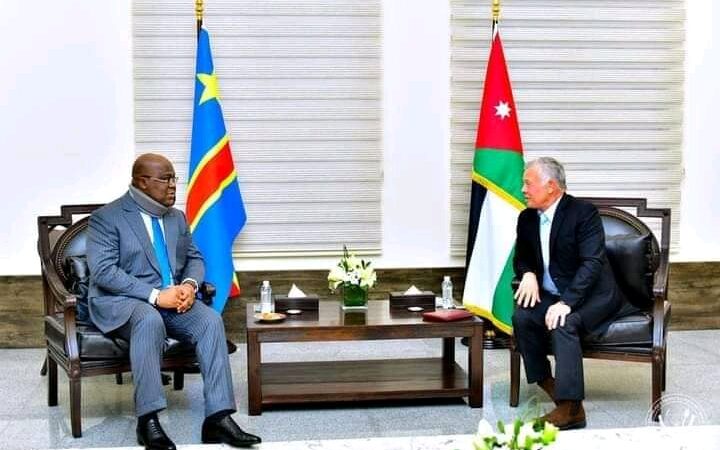 RDC: Félix Tshisekedi souhaite renforcer sa coopération bilatérale avec le Roi Jordanien Abdullah