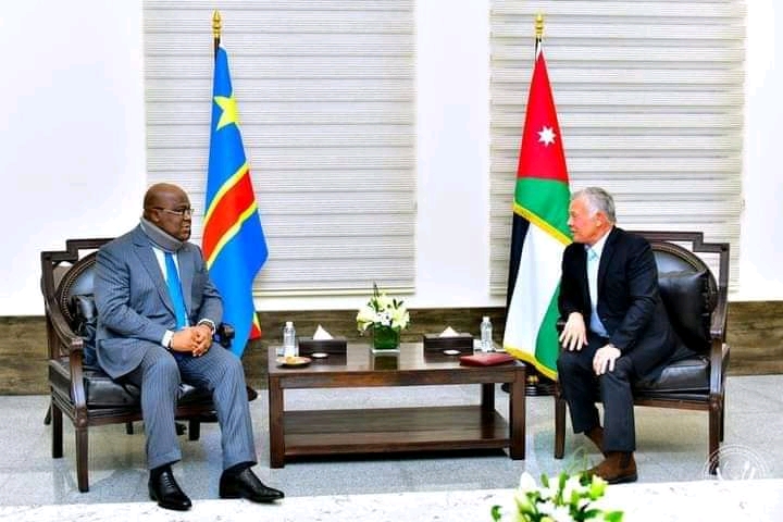 RDC: Félix Tshisekedi souhaite renforcer sa coopération bilatérale avec le Roi Jordanien Abdullah