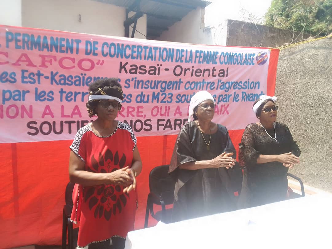 Kasai oriental : les femmes Est-Kasaiennes condamnent le silence de la communauté internationale face à la guerre à l’Est du pays