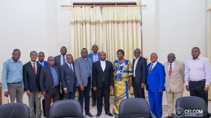 Kasaï oriental : les chefs d’établissements de l’ESU soumettent leurs difficultés au Gouverneur  Mathias Kabeya