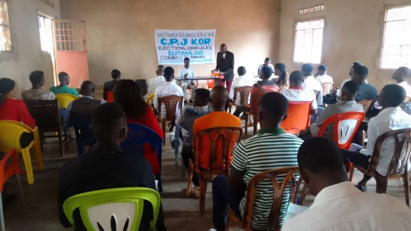 Kasaï oriental : les membres du conseil communal de la jeunesse de Dibindi ont été élus et installés par la Bourgmestre Georgette Ndaya