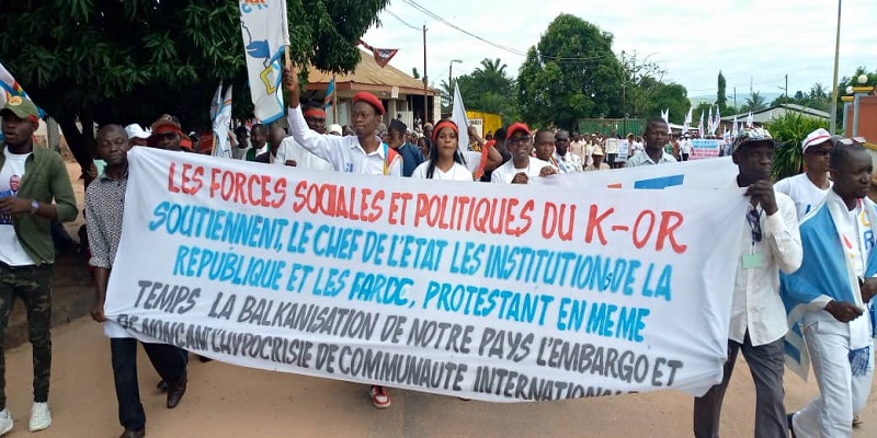 Kasaï oriental : les Forces sociales et politiques ont marché en soutien aux FARDC