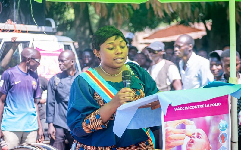 Kasaï oriental : la Bourgmestre de Bipemba dit sa collaboration pour la réussite de  la campagne de vaccination contre la poliomyélite