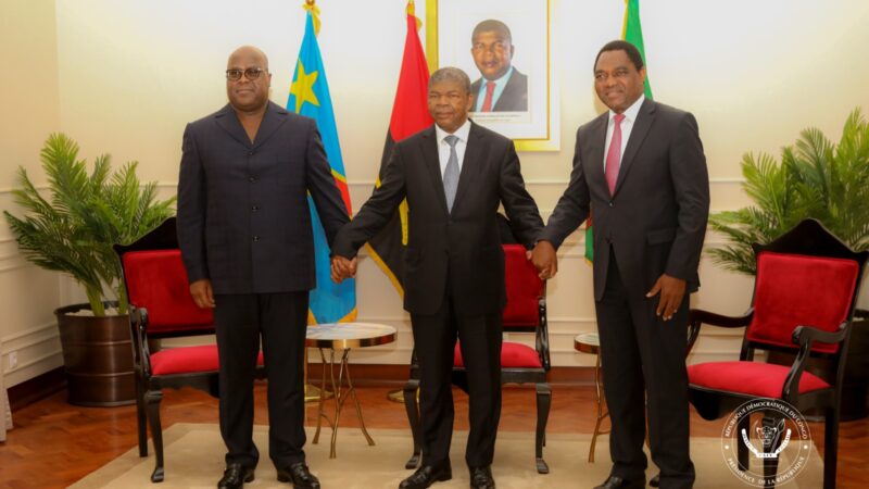 Tshisekedi, Lourenço et Hichilema signent un accord visant l’exportation des minerais par le corridor ferroviaire de Lobito
