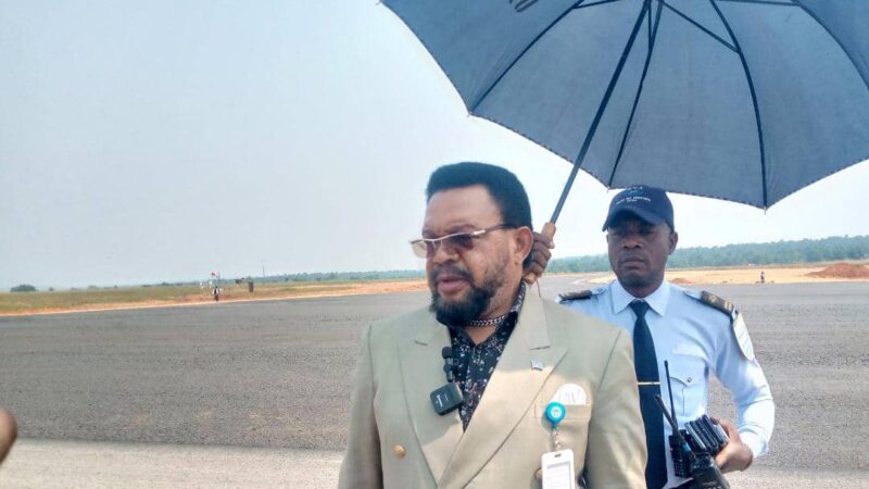 Kasaï oriental : Romain Tshinyama rassure sur l’état d’avancement des travaux de modernisation de l’aéroport international de Bipemba
