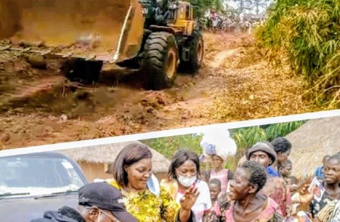 Katanda : la candidate députée nationale Goretti Lusamba Mbombo lance les travaux de réhabilitation de la route Bakwa Bowa – mine du Congo