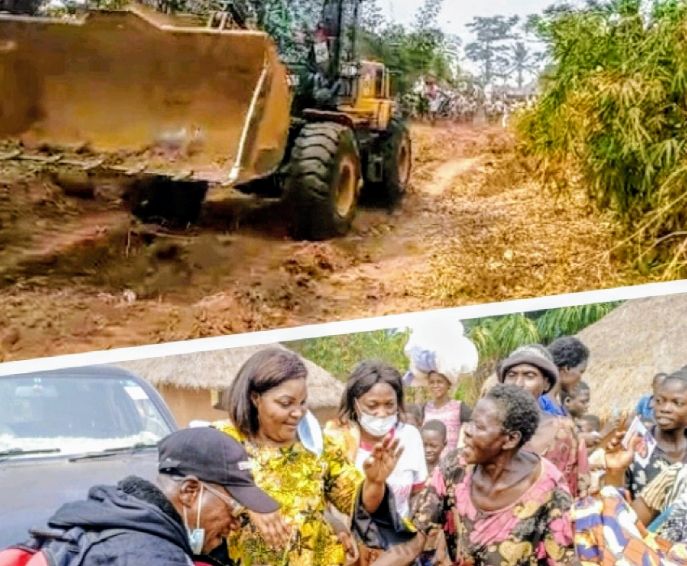 Katanda : la candidate députée nationale Goretti Lusamba Mbombo lance les travaux de réhabilitation de la route Bakwa Bowa – mine du Congo