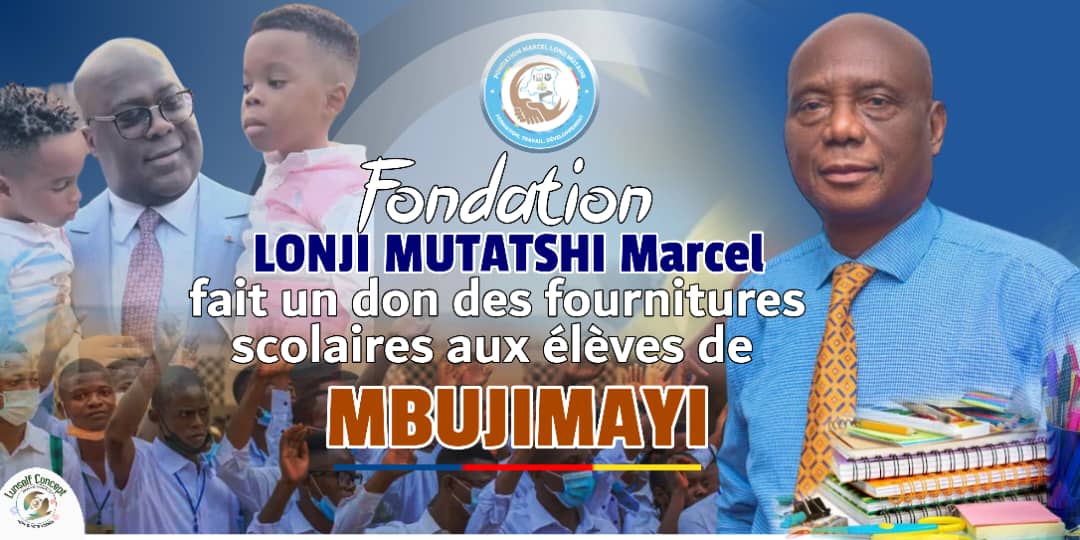 Kasai oriental : la Fondation Marcel Lonji Mutatshi fait un don des fournitures scolaires aux élèves de quelques écoles de la ville de Mbujimayi