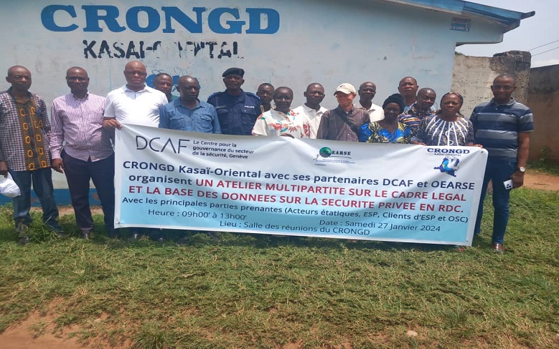 Kasaï oriental : le CRONGD ouvre un atelier multipartite sur le cadre légal sur la sécurité privée en RDC