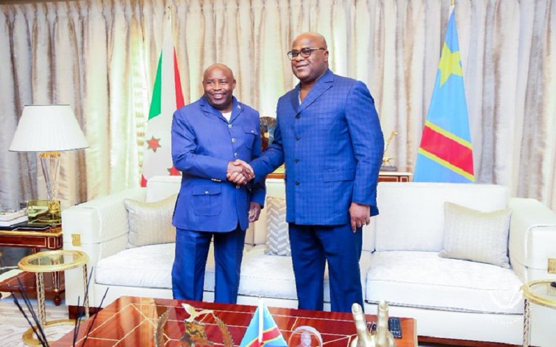 RDC : Félix Tshisekedi et Evariste Ndayishimiye évaluent le mécanisme de suivi de l’accord-cadre  d’Addis Abeba