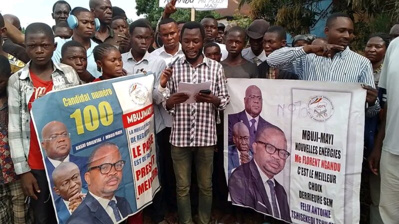 Kasaï oriental: les électeurs de Florent Ngandu Ndala protestent contre «les arrêts incendiaires et injustes de la Cour constitutionnelle rendus par le  pseudo pasteur Dieudonné Kamuleta» et appellent à l’implication du Chef de l’État