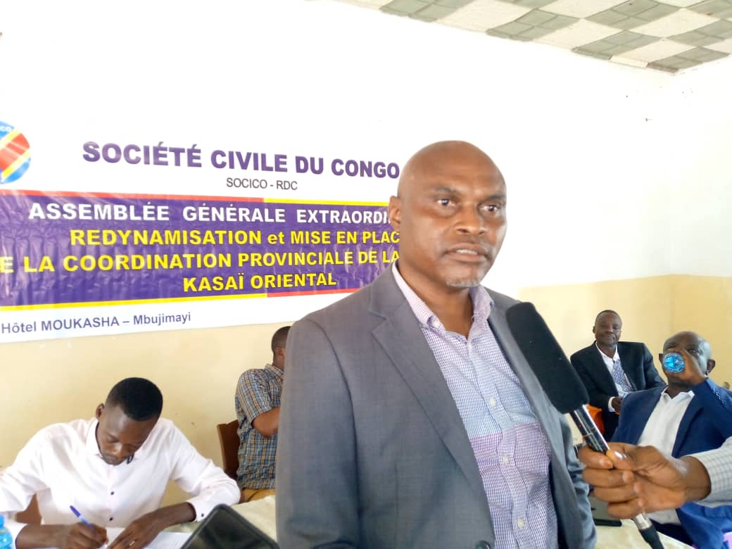 Kasaï Oriental : Patrick Cibangu Ciabukole, élu nouveau président provincial de la Société Civile du Congo (SOCICO)