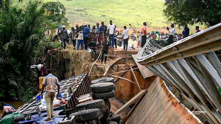 Kasaï oriental : effondrement du pont Lubi, une route de contournement sera créée pour ravitailler Mbujimayi