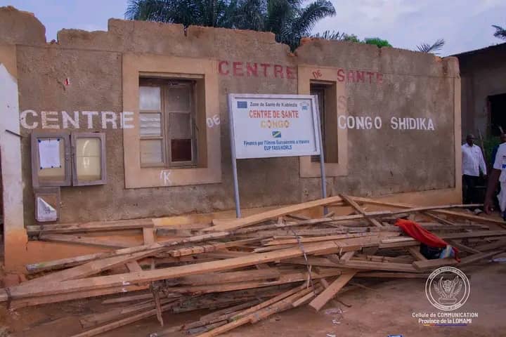 LOMAMI: plus de 30 maisons détruites sous une pluie torrentielle à Kabinda