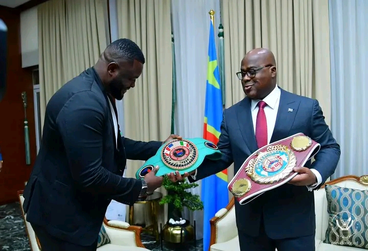 Le champion Congolais Martin Bakole reçu par Félix Tshisekedi après sa victoire contre Jared Anderson