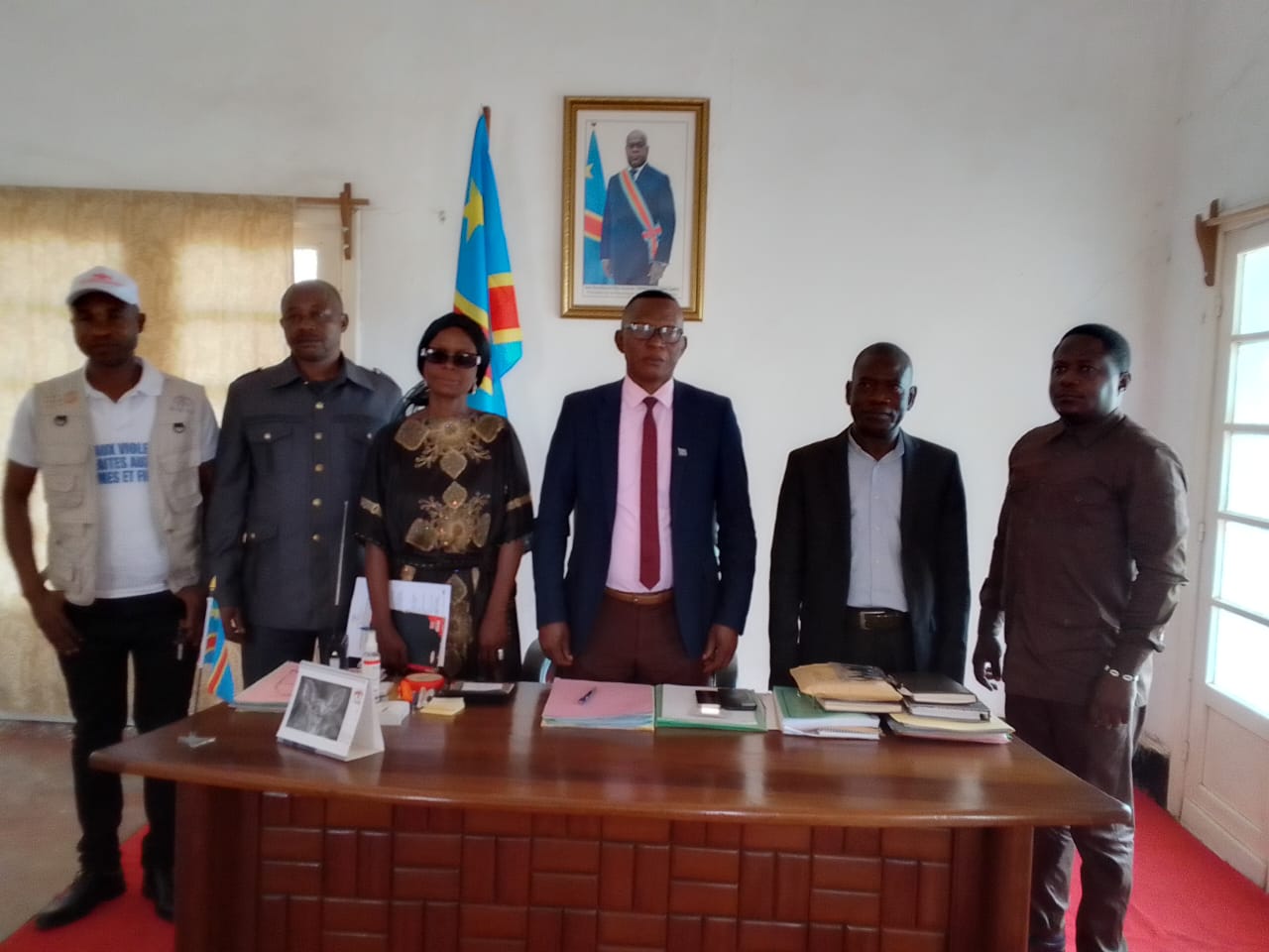 Lomami : à Mwene-Ditu, Gérard Tshibanda accueille une délégation du ministère national du Genre, Famille et Enfants