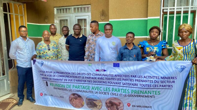 Kasaï oriental : GAERN plaide pour la promotion des droits des communautés affectées par l’exploitation minière