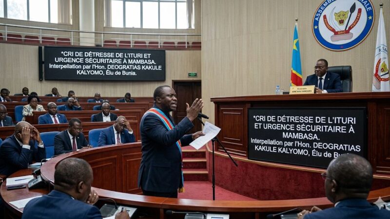 Situation sécuritaire à Mambasa : le député Deogratias Kalyomo interpelle l’Assemblée nationale et sollicite une audience urgente avec le Chef de l’État