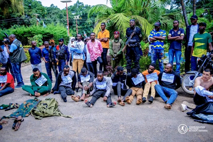 Haut-Katanga : plusieurs présumés bandits armés présentés aux autorités provinciales  à Lubumbashi